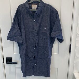 Weatherproof Navy Casual Button-Down Shirt